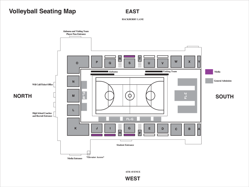 Husker Volleyball Seating Chart